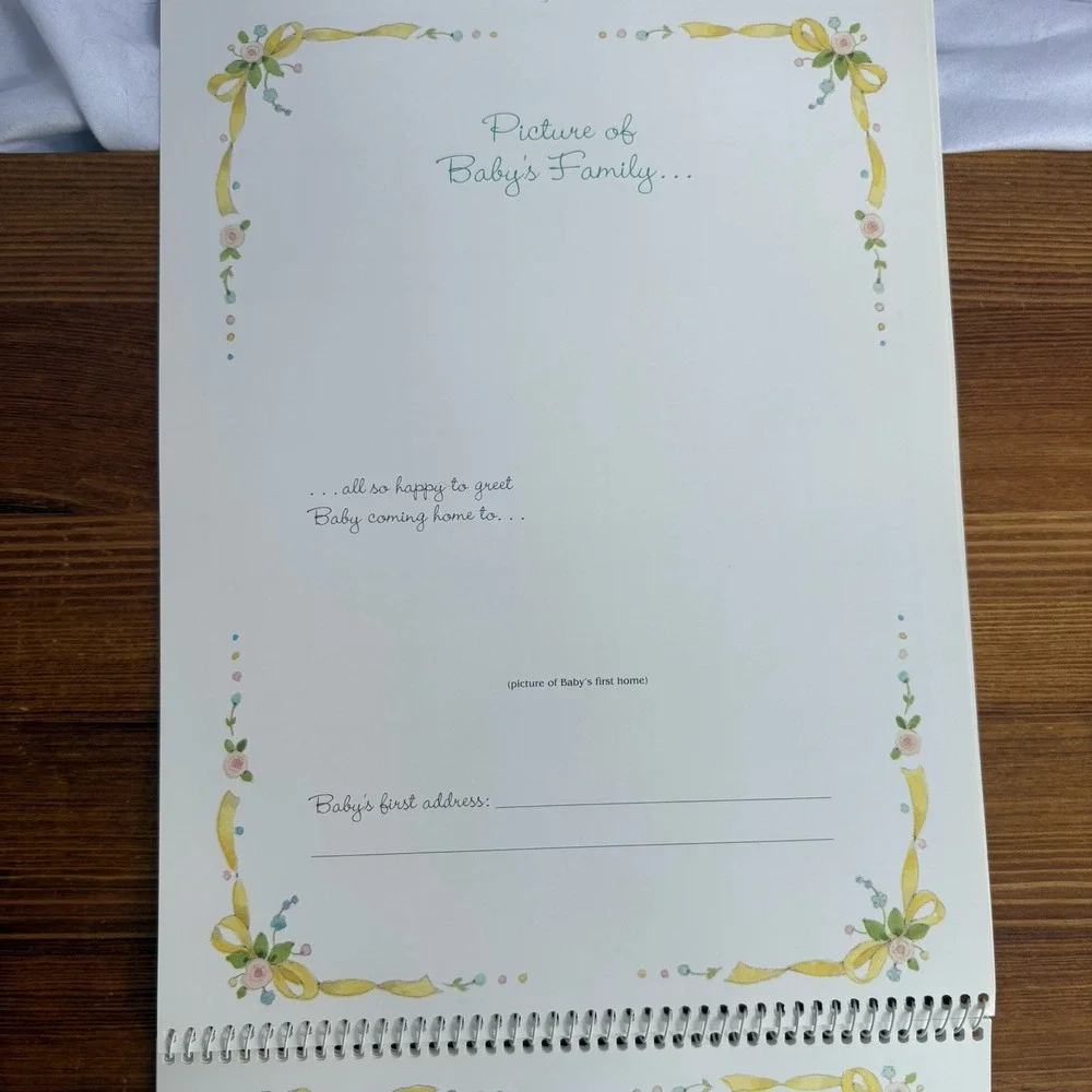 Vintage Baby's First Year Calendar Memory Book Unused w/ Stickers Spiral Book